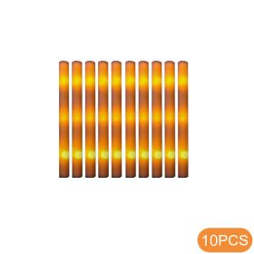 10Pcs Glow Sticks Bulk Colorful LED Foam Stick Cheer Bar Party Foam Glitter Glow Sticks Portable Luminous Atmosphere Party Props - Always light-yellow