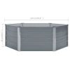 Raised Garden Bed 50.8"x50.8"x18.1" Galvanized Steel Gray - Gray