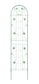 2 Pack Metal Garden Trellis 86.7" x 19.7" Rustproof Trellis for Climbing Plants Outdoor Flower Support Green - as Pic