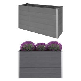 Garden Raised Bed WPC 59.1"x19.7"x35.8" Gray - Grey