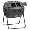 Garden Compost Bin Black 28.7"x25.2"x37.4" 42.3 gal - Black
