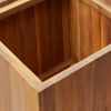 Garden Raised Bed 13.2"x13.2"x23.6" Solid Acacia Wood - Brown
