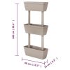 Garden Planter 3 pcs 39.4" Taupe - Taupe
