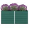 Raised Garden Bed 63"x31.5"x30.3" Galvanized Steel Green - Green