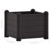 Garden Raised Bed PP Anthracite 16.9"x16.9"x13.8" - Anthracite