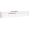 Garden Raised Bed Powder-coated Steel 229.9"x55.1"x26.8" Gray - Gray