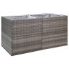 Garden Planter Gray 61.8"x31.5"x31.5" Poly Rattan - Gray