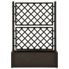 Garden Raised Bed with Trellis and Self Watering System Mocha - Brown