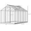 Greenhouse for Winter;  10' L x 6' W Walk-In Polycarbonate Greenhouse - Silver