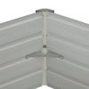 Raised Garden Bed Brown 50.8"x50.8"x18.1" Galvanized Steel - Brown