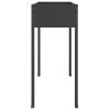 Garden Planter Anthracite 39.6"x15.9"x35.4" Galvanized Steel - Anthracite