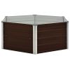 Raised Garden Bed Brown 50.8"x50.8"x18.1" Galvanized Steel - Brown