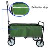 Folding Wagon Garden Shopping Beach Cart  - Green