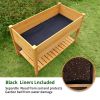 Raised Garden Bed Planter Box with Legs & Storage Shelf Wooden Elevated Vegetable Growing Bed for Flower/Herb/Backyard/Patio/Balcony 48.5x30x24.4in -