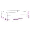 Garden Raised Bed 39.4"x39.4"x10.2" Corten Steel - Brown