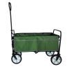 Folding Wagon Garden Shopping Beach Cart  - Green