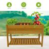 Raised Garden Bed Planter Box with Legs & Storage Shelf Wooden Elevated Vegetable Growing Bed for Flower/Herb/Backyard/Patio/Balcony 48.5x30x24.4in -