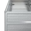 Garden Raised Bed 39.4"x15.7"x17.7" Galvanized Steel Silver - Silver