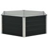 Raised Garden Bed Anthracite 50.8"x50.8"x17.7" Galvanized Steel - Anthracite