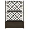 Garden Planter with Trellis 39.4"x16.9"x55.9" PP Mocha - Brown