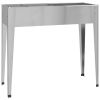 Garden Planters 2 pcs Galvanized Steel - Silver