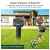 Solar Powered Mole Repeller Sonic Gopher Stake Repellent Waterproof Outdoor For Farm Garden Yard Repelling Moles - Green