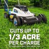 40-Volt Cordless 18-inch Push Mower Kit, (1) 6Ah Lithium-Ion Battery & Charger - white