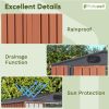 8 x 6 FT Outdoor Garden Galvanized Steel Storage Shed, Outside Metal Tool Storage House with Lockable Door for Patio, Backyard, Brown - as picture