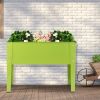 24.5 x 12.5 Inch Outdoor Elevated Garden Plant Stand Flower Bed Box - Fruit green