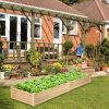 Wooden Vegetable Raised Garden Bed Backyard Patio Grow Flowers Planter - wood - fir wood