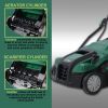Garden Scarifier, 2-in-1 16INCH Dethatcher Scarifier,15 Amp Electric Lawn Dethatcher,Removable Collection Bag extra large 58QT - as Pic