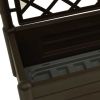Garden Planter with Trellis 39.4"x16.9"x55.9" PP Mocha - Brown