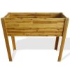 Raised Garden Raised Bed Solid Acacia Wood - Brown