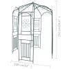 Garden Arch 98.4" Dark Green - Black