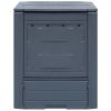 Garden Composter Gray 23.6"x23.6"x28.7" 68.7 gal - Grey