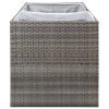 Garden Planter Gray 61.8"x31.5"x31.5" Poly Rattan - Gray