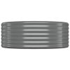 Garden Raised Bed Powder-coated Steel 155.9"x39.4"x14.2" Gray - Gray