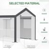 10' L x 7' W x 7' H Outdoor Walk-In Tunnel Greenhouse Garden Warm Hot House with Roll Up Windows;  Zippered Door;  & Weather Cover - white