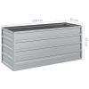 Garden Raised Bed 39.4"x15.7"x17.7" Galvanized Steel Silver - Silver