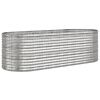 Garden Raised Bed Powder-coated Steel 88.2"x31.5"x26.8" Silver - Silver