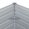 Raised Garden Bed 39.4"x39.4"x30.3" Galvanized Steel Gray - Gray