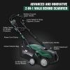 Garden Scarifier, 2-in-1 16INCH Dethatcher Scarifier,15 Amp Electric Lawn Dethatcher,Removable Collection Bag extra large 58QT - as Pic