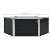 Raised Garden Bed Anthracite 50.8"x50.8"x17.7" Galvanized Steel - Anthracite