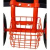 Rolling Garden Scooter Garden Cart Seat with Wheels and Tool Tray, 360 Swivel Seat,Red - as Pic