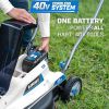 40-Volt Cordless 18-inch Push Mower Kit, (1) 6Ah Lithium-Ion Battery & Charger - white