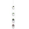 Indoor Ceramic Flower Pot Self-Watering for Bonsai Plants Home Decoration - White