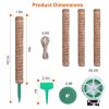 4Pcs Coco Coir Extendable Moss Pole for Climbing Plants Plant Support - 42cm