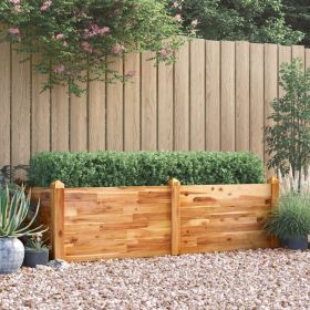 Garden Raised Bed 6.7"x23.6"x17.3" Solid Wood Acacia - Brown