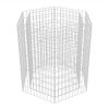 Hexagonal Gabion Raised Bed 39.4"x35.4"x39.4" - Silver