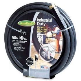 Green Thumb 136911 5/8" x 50' Black Rubber Garden Hose - GreenThumb